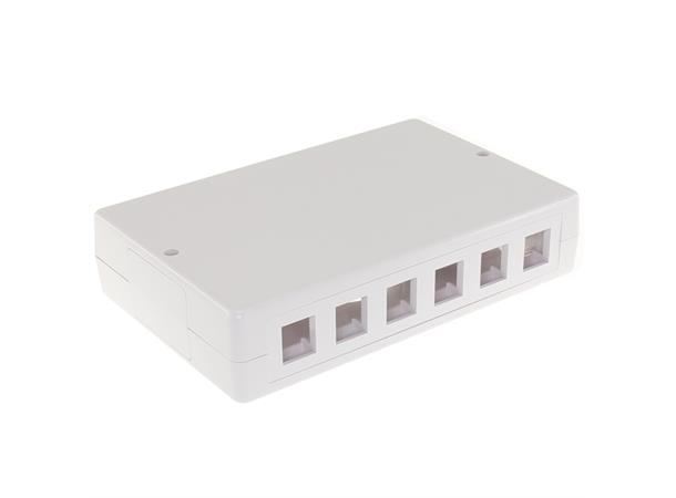 Keystone box för 6 stycken keystone jack typ AL- och TL-jack 